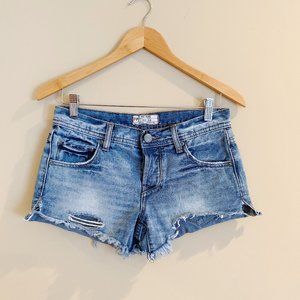 Free People | Distressed Denim Shorts  | Size 24